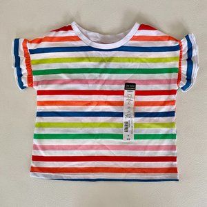 Rainbow ruffle sleeve toddler t-shirt